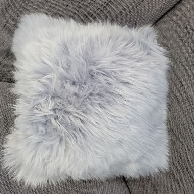 Grey (Steel) Sheepskin Cushion