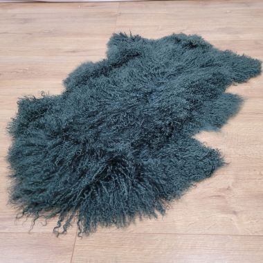 Tibetan Sheepskin Rug - Jungle Green