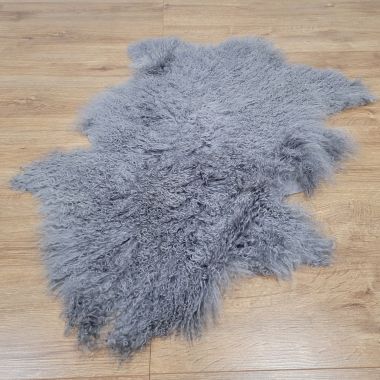 Tibetan Sheepskin Rug - Dark Grey