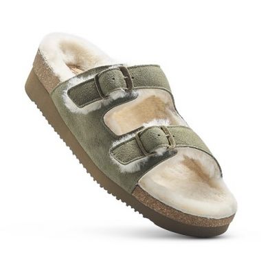 Sheepskin Sandal - Burnt Olive