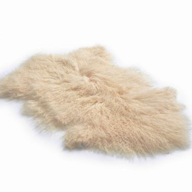 Tibetan Sheepskin Rug - Champagne