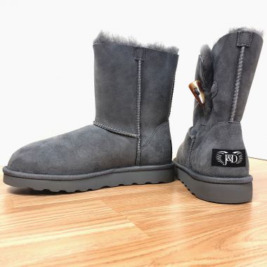 Grey Classic (Toggle) Sheepskin Boots