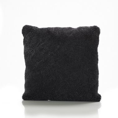 Black Flecked Curly Wool Sheepskin Cushion