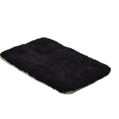 Black Curly Wool Sheepskin Pet Bed