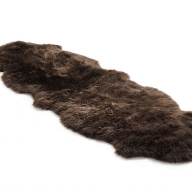 Dark Brown Double Sheepskin Rug