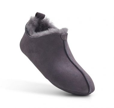 Factory Seconds - Luxury Sheepskin Indoor Slipper Boots in Grey or  Chestnut/Tan) - Sheepskin.co.uk