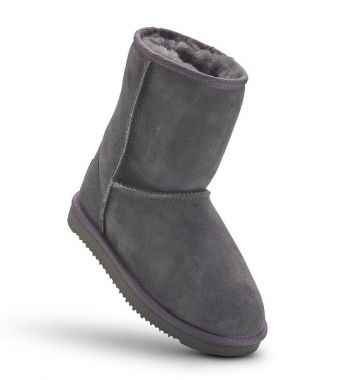 Kids Grey Classic Sheepskin Boots
