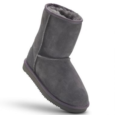 Kids Grey Classic Sheepskin Boots