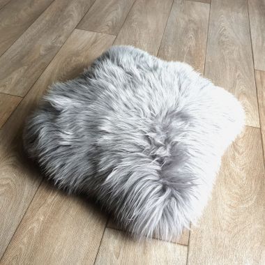 Grey Sheepskin Cushion