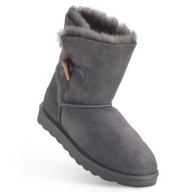 Grey Classic (Toggle) Sheepskin Boots