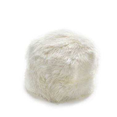 Sheepskin Pouffe - Ivory