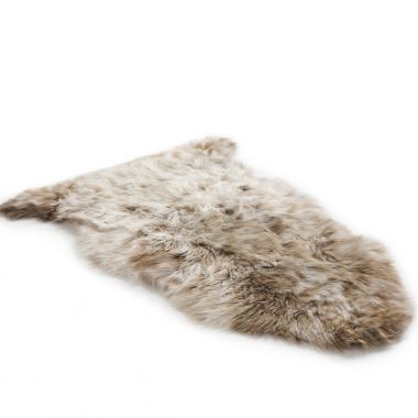 Natural Cream/Brown Sheepskin Rug