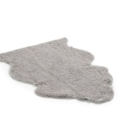 Grey Short Wool Sheepskin Rug