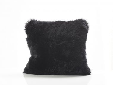 Black sheepskin cushion 2025