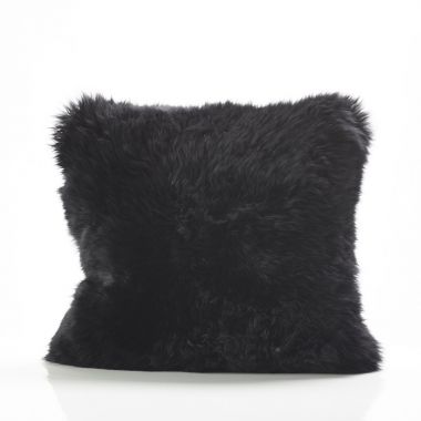Black Sheepskin Cushion