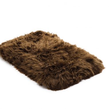 Brown Luxury Sheepskin Pet Bed