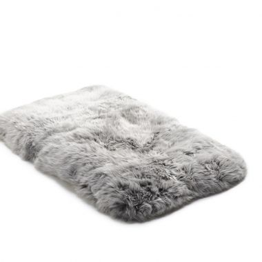 Grey Luxury Sheepskin Pet Bed