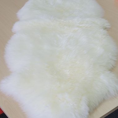 Cream White Double Sheepskin Rug - Clearance