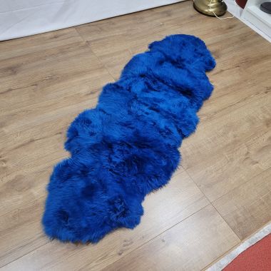 Fiord Blue Double Sheepskin Rug - Clearance