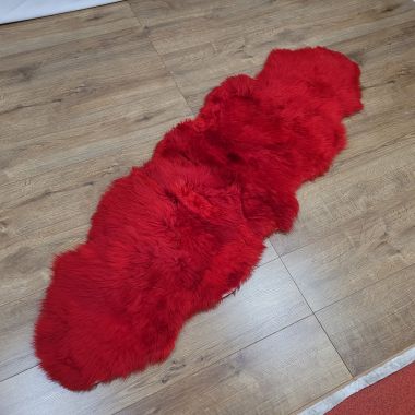 Red Double Sheepskin Rug - Clearance