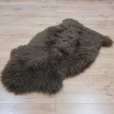 Chocolate Brown Single Sheepskin Rug 80cm - Clearance