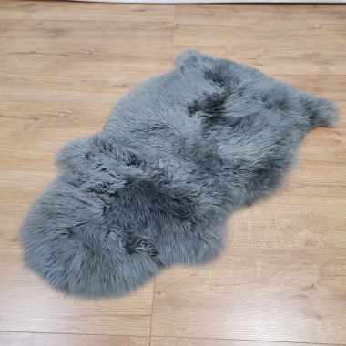 Dark Grey Single Sheepskin Rug 80cm - Clearance