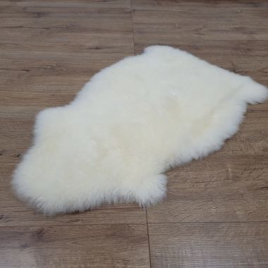 Cream White Single Sheepskin Rug 80cm - Clearance