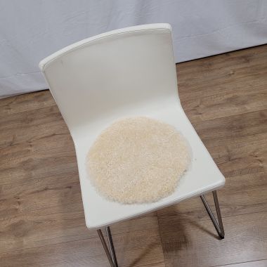 Seat Pad - Beige Short Wool Circle - Clearance