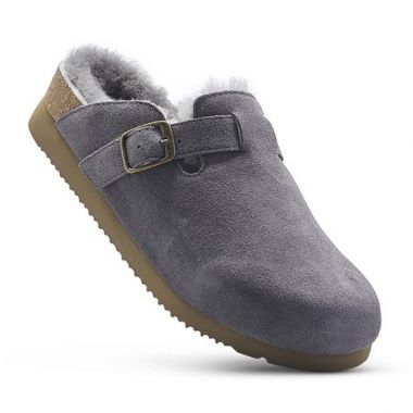 Sheepskin Clog - Dark Grey (Rabbit)