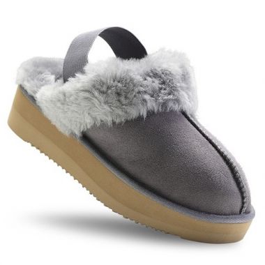 Platform Mule with strap - 'Rabbit' Dark Grey