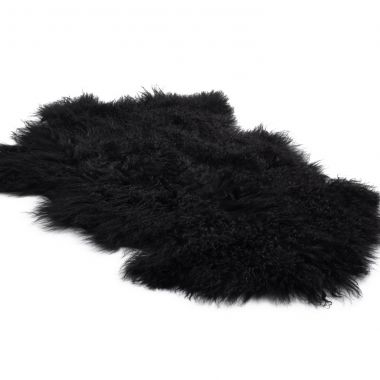 Tibetan Sheepskin Rug - Black