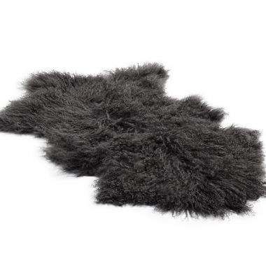 Tibetan Sheepskin Rug - Charcoal Grey