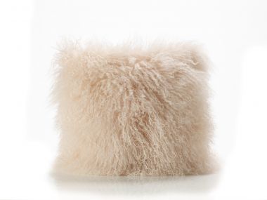 Pink sheepskin cushion new arrivals
