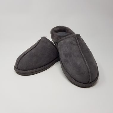 Unisex Grey Mule Slippers