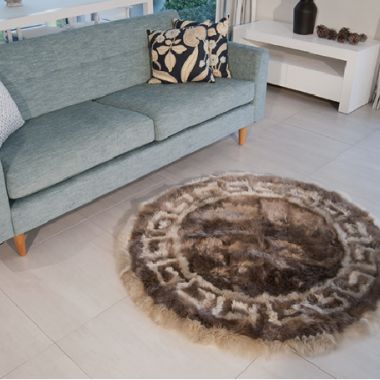 Wedgewood Circle Sheepskin Rug Paco Stone