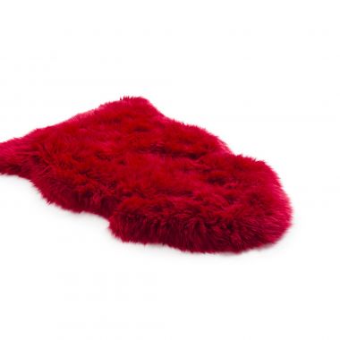 Red Sheepskin Rug