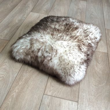 Wolf Tip Sheepskin Cushion