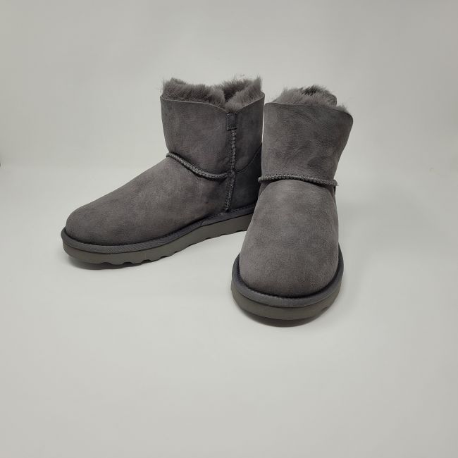 Image of Grey Extra Short Sheepskin Boots