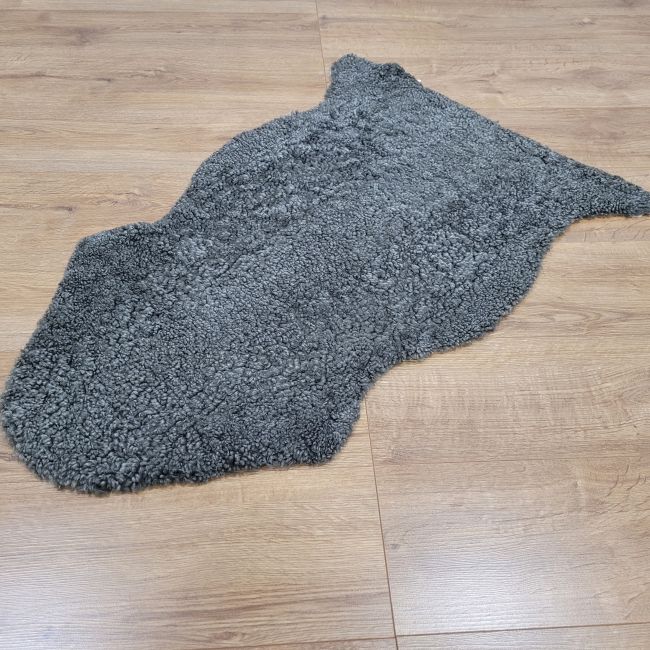 Image of Graphite Grey Short Wool Sheepskin Rug