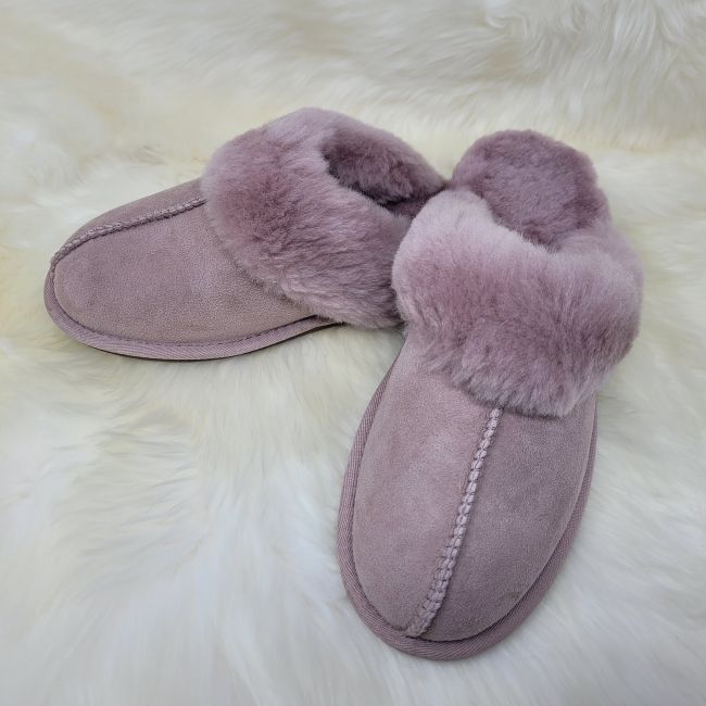Image of Ladies Fawn Mule Sheepskin Slippers