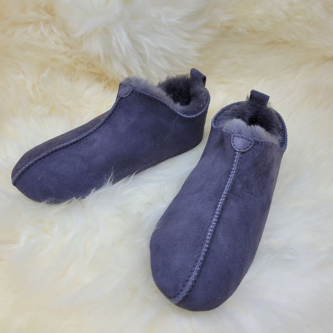 Image of Ladies 'Rabbit' Dark Grey Sheepskin Slipper Booties