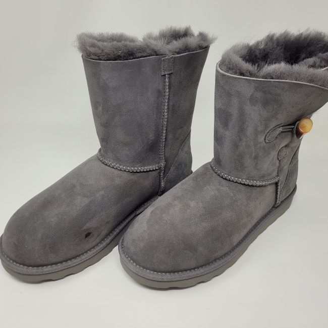 Image of Grey Classic (Toggle) Sheepskin Boots - Clearance