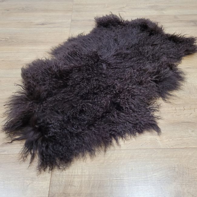 Image of Tibetan Sheepskin Rug - Chocolate