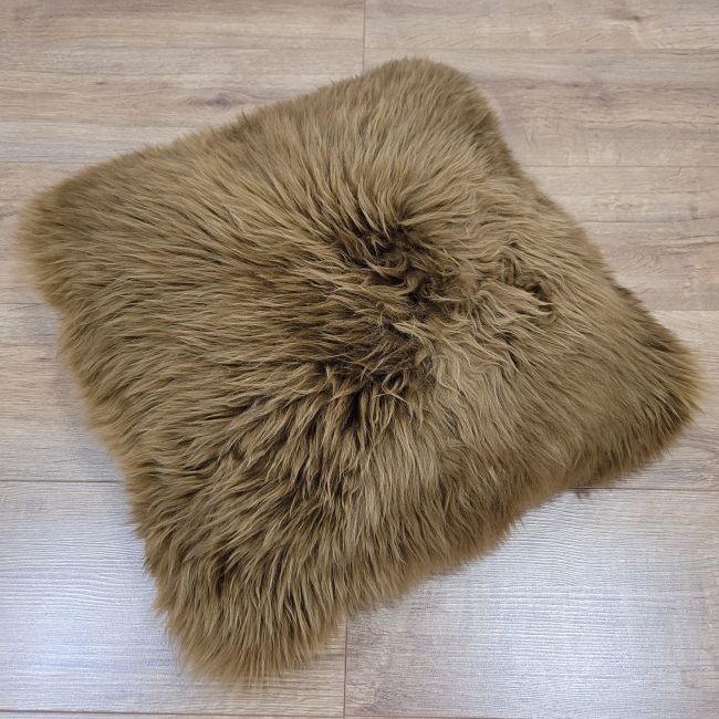 Image of Brown sheepskin cushion - Clearance