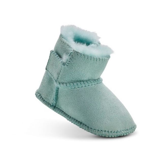 Image of Light Blue Sheepskin Classic Baby Booties