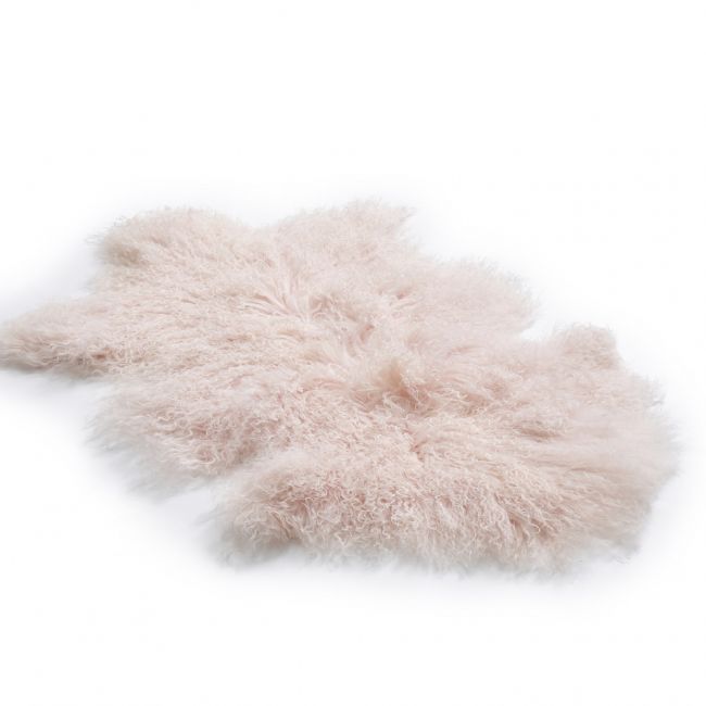 Image of Tibetan Sheepskin Rug - Baby Pink