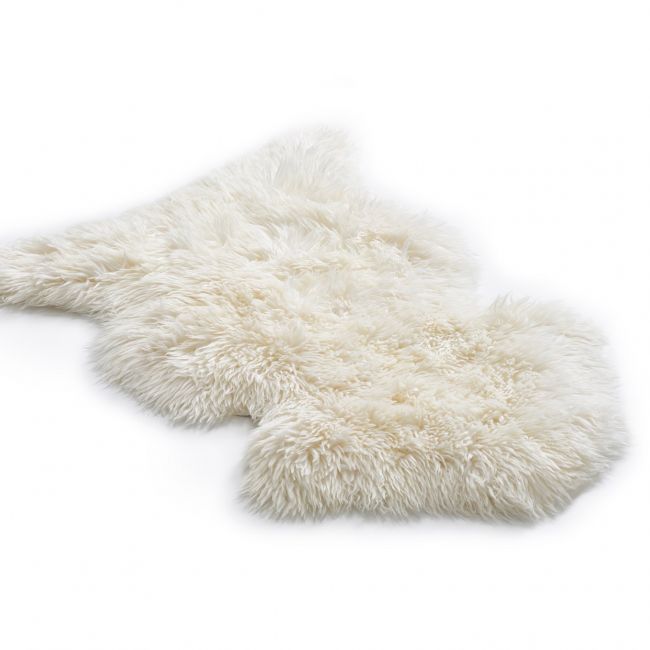 Image of Cream White Back Country (Rustic) Sheepskin Rug