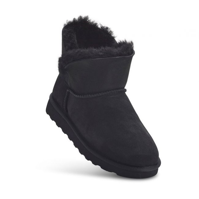 Image of Black Extra Short Sheepskin Boots