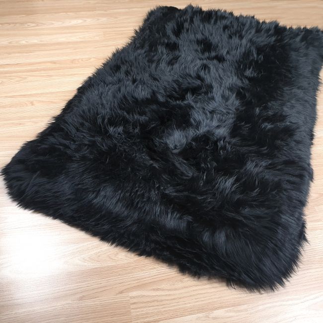 Image of Black Luxury Sheepskin Pet Bed