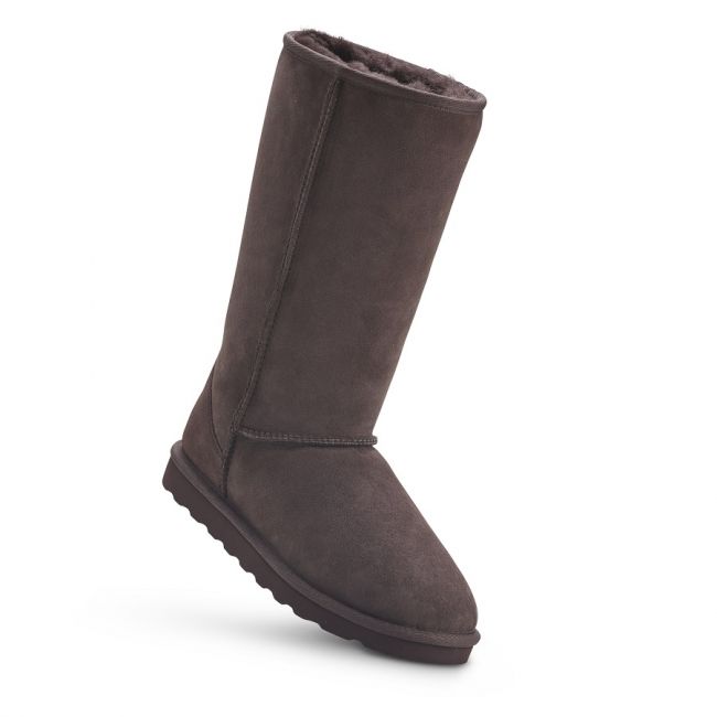 Image of Tall sheepskin Boots: Chocolate Brown